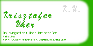 krisztofer uher business card